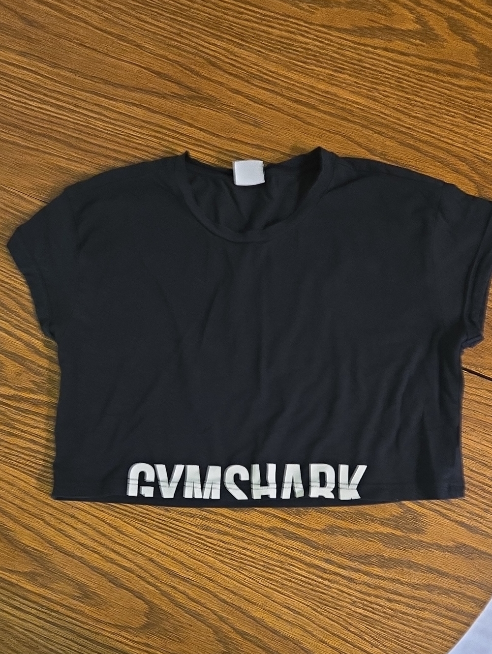 Gymshark Black Cropped Logo Tee